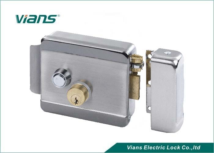Ηλεκτρική κλειδαριά πλαισίων εγχώριας υψηλής ασφαλείας με το διπλό κουμπί ώθησης κυλίνδρων, 123 X 106 X 35mm